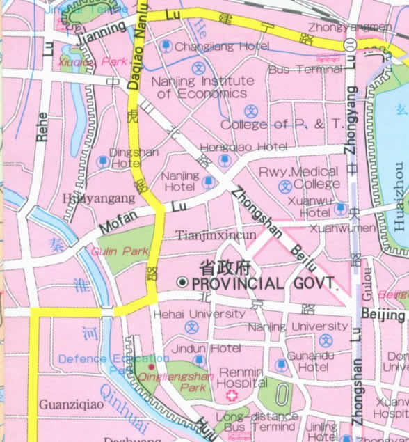nanjing province carte